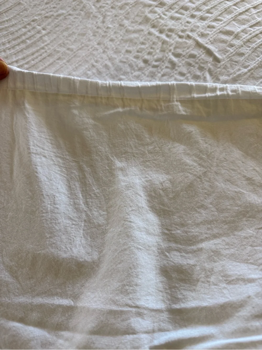 Brooks Brothers Textured White Cotton Duvet & Sham Set, king